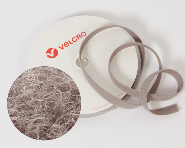 VELCRO®-Flauschband 100mm zum Aufnähen in Hellgrau