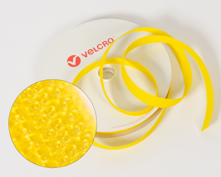 VELCRO®-Hakenband 20mm zum Aufnähen in Farbe Gelb