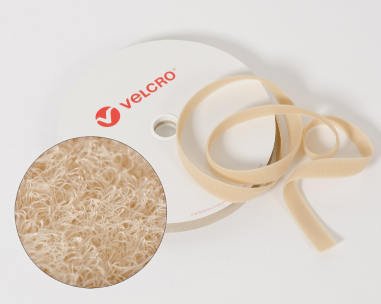 VELCRO®-Flauschband 20mm zum Aufnähen in Beige/Hautfarben