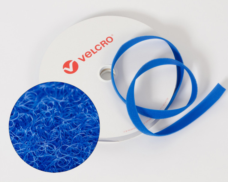 VELCRO®-Flauschband 50mm zum Aufnähen in Farbe Blau