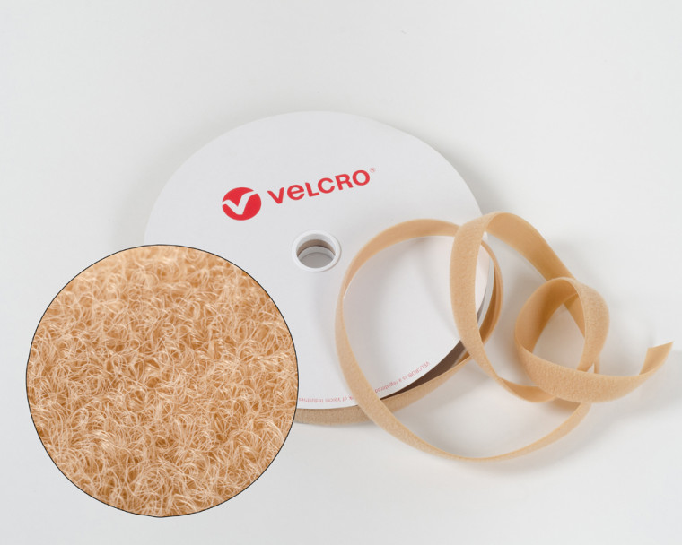 VELCRO®-Flauschband 30mm zum Aufnähen in Farbe Beige