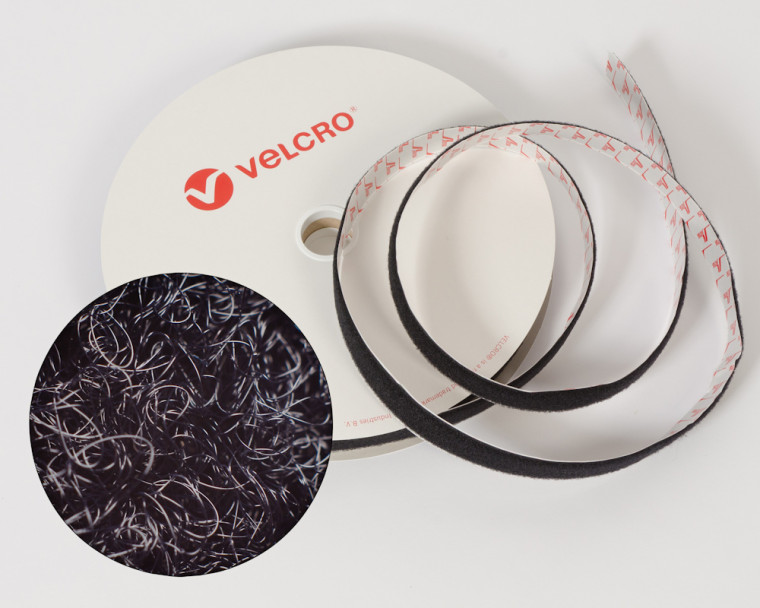 VELCRO® Flauschband 10mm schwarz selbstklebend PS14