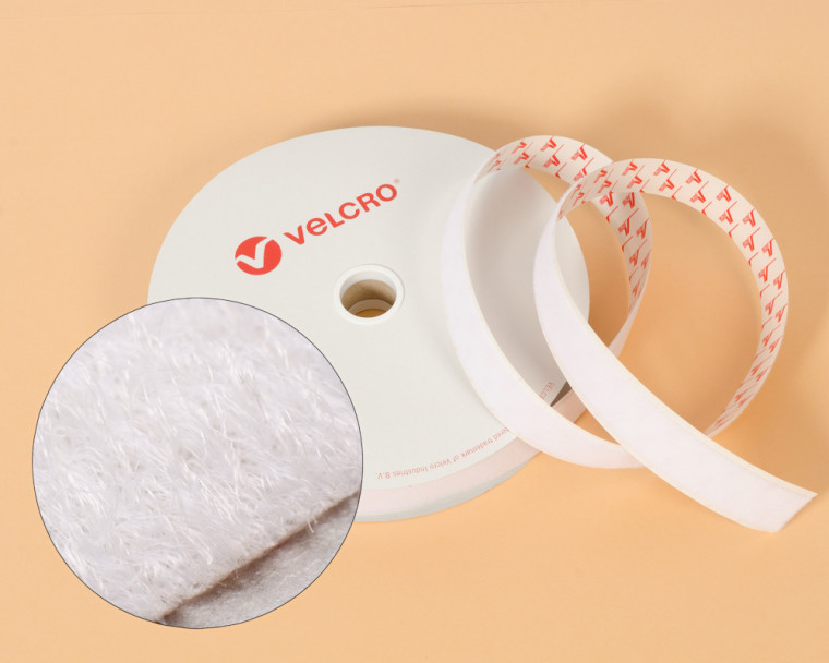 VELCRO®-Veloursband 20mm selbstklebend weiss