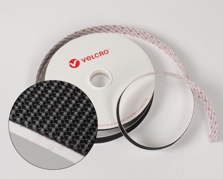 VELCRO® ULTRA-MATE® 20mm Mikrohaken-Band selbstklebend schwarz