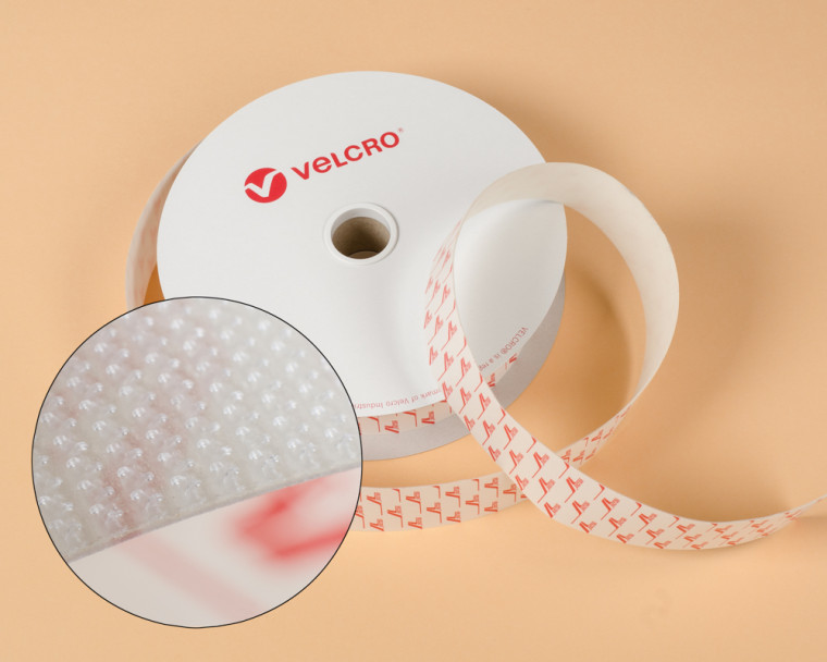 VELCRO® ULTRA-MATE® 20mm Mikrohaken -Band selbstklebend weiss
