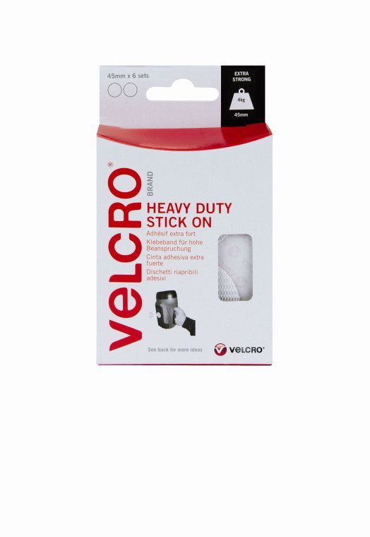 VELCRO® 60249 HEAVY DUTY STICK ON COINS weiss