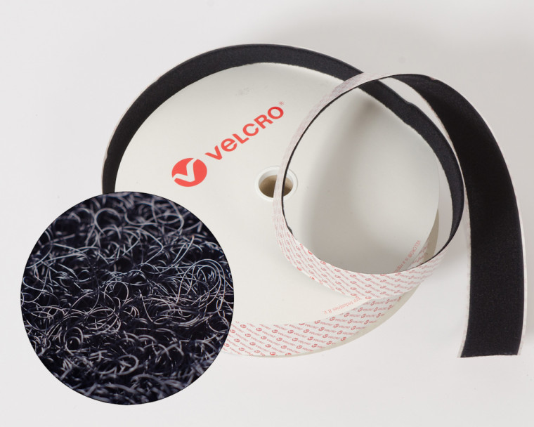 VELCRO®-Flauschband Heavy Duty 50mm selbstklebend schwarz