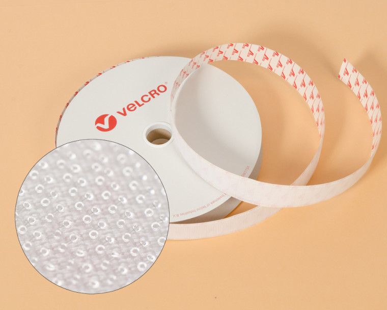 VELCRO®-Pilzkopfband VEL-LOC® 50mm selbstklebend weiss