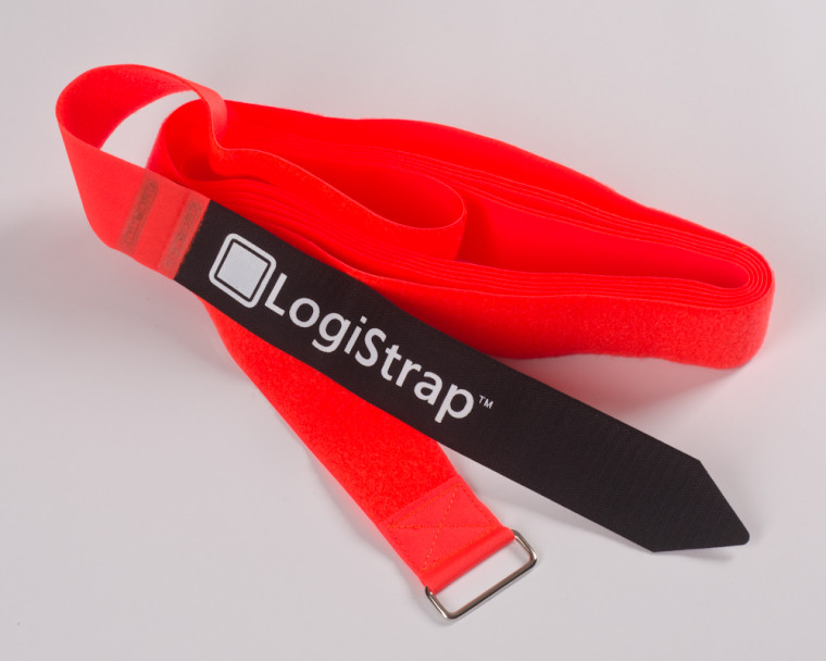 VELCRO® LOGISTRAP TM 3m Klettgurt mit Metallöse rot