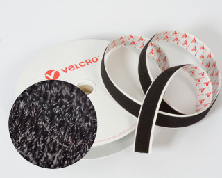 VELCRO®-Veloursband 30mm selbstklebend schwarz