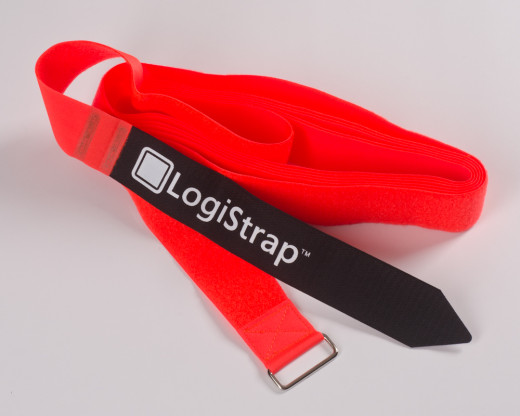 VELCRO® LOGISTRAP TM 5m Klettgurt mit Metallöse rot