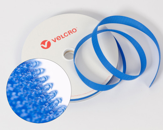 VELCRO®-Hakenband 30mm zum Aufnähen in Farbe Blau