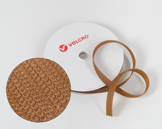 VELCRO®-Hakenband 50mm zum Aufnähen in Farbe Braun