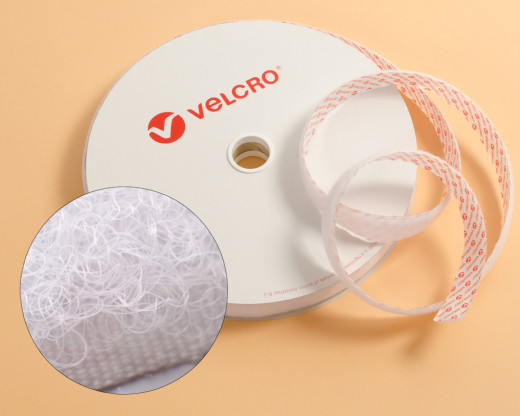 VELCRO® Flauschband 20mm weiss selbstklebend PS18